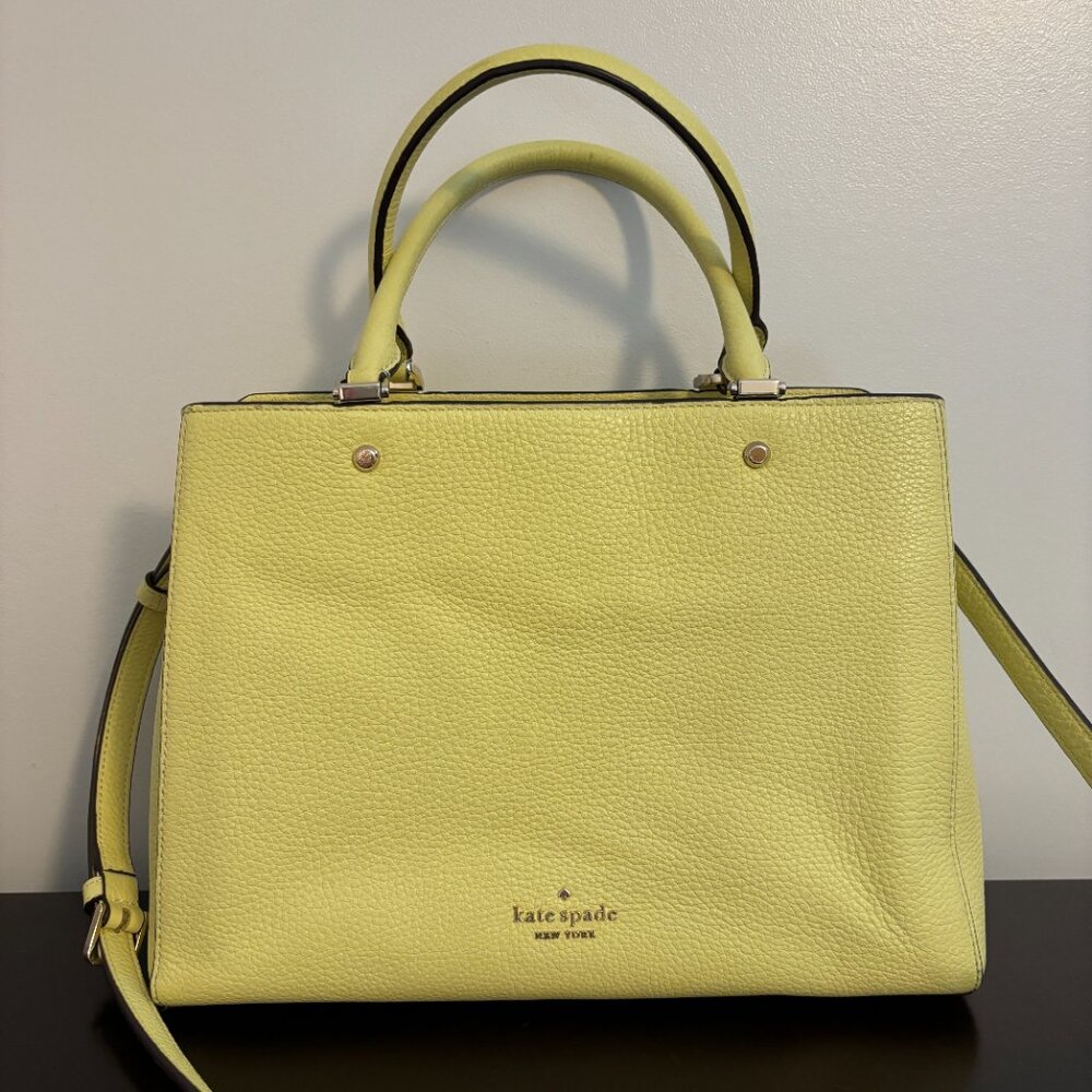 Kate Spade Leila Medium Light Yellow Triple Compartment Satchel - Picture 5 of 13